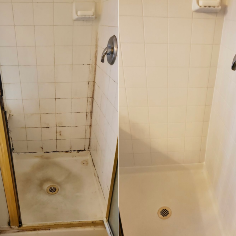 shower cleaning and caulking