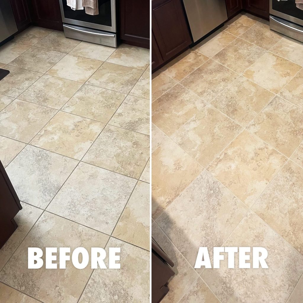 Grout Recoloring Before and after