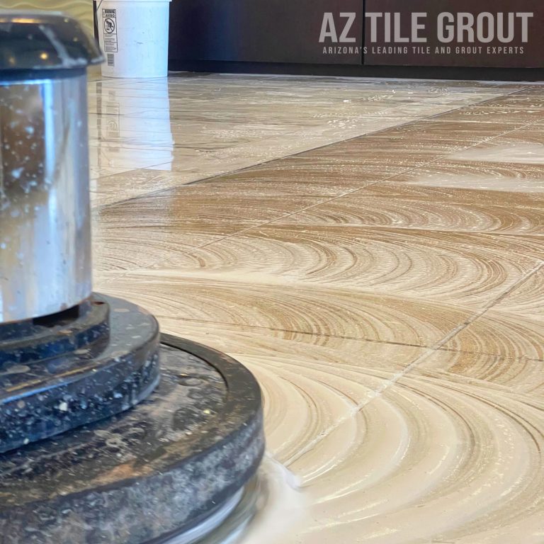 travertine being polished