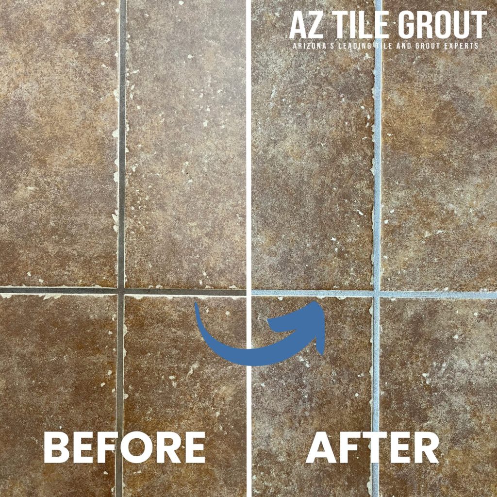Grout cleaning before and after - Phoenix, AZ