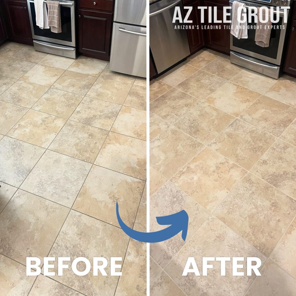 Grout Coloring before and after