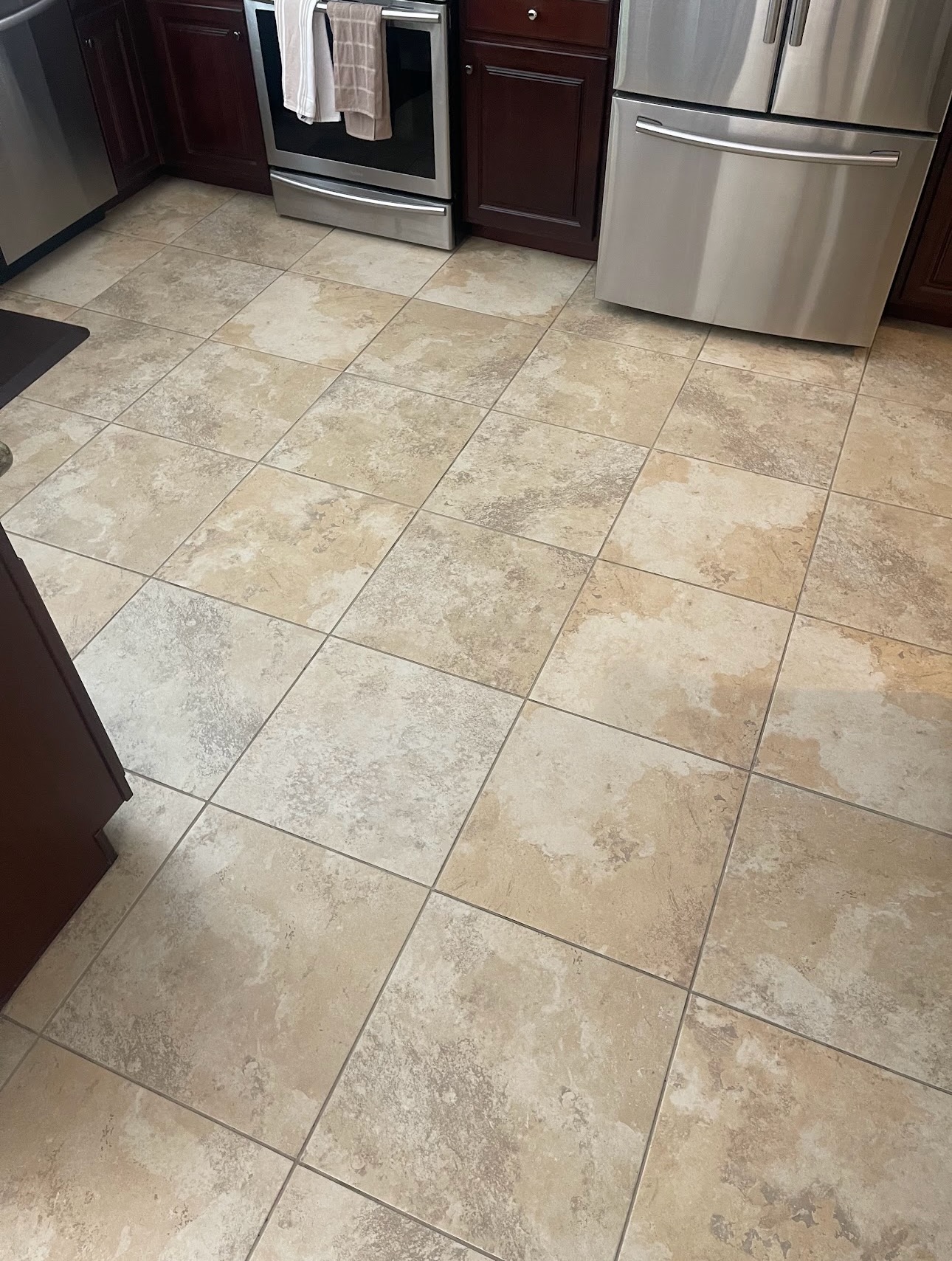 After tile and grout cleaning
